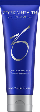 ZO Skin Health Dual Action Scrub, a powerful exfoliating treatment that smooths and refines skin texture while promoting a radiant, clear complexion.