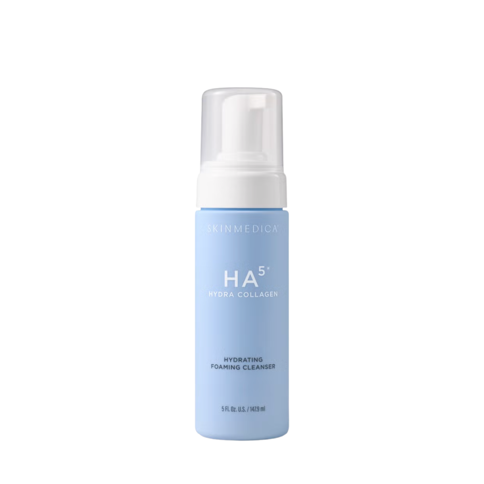 SkinMedica® HA5® Hydra Collagen Hydrating Foaming Cleanser in blue pump bottle