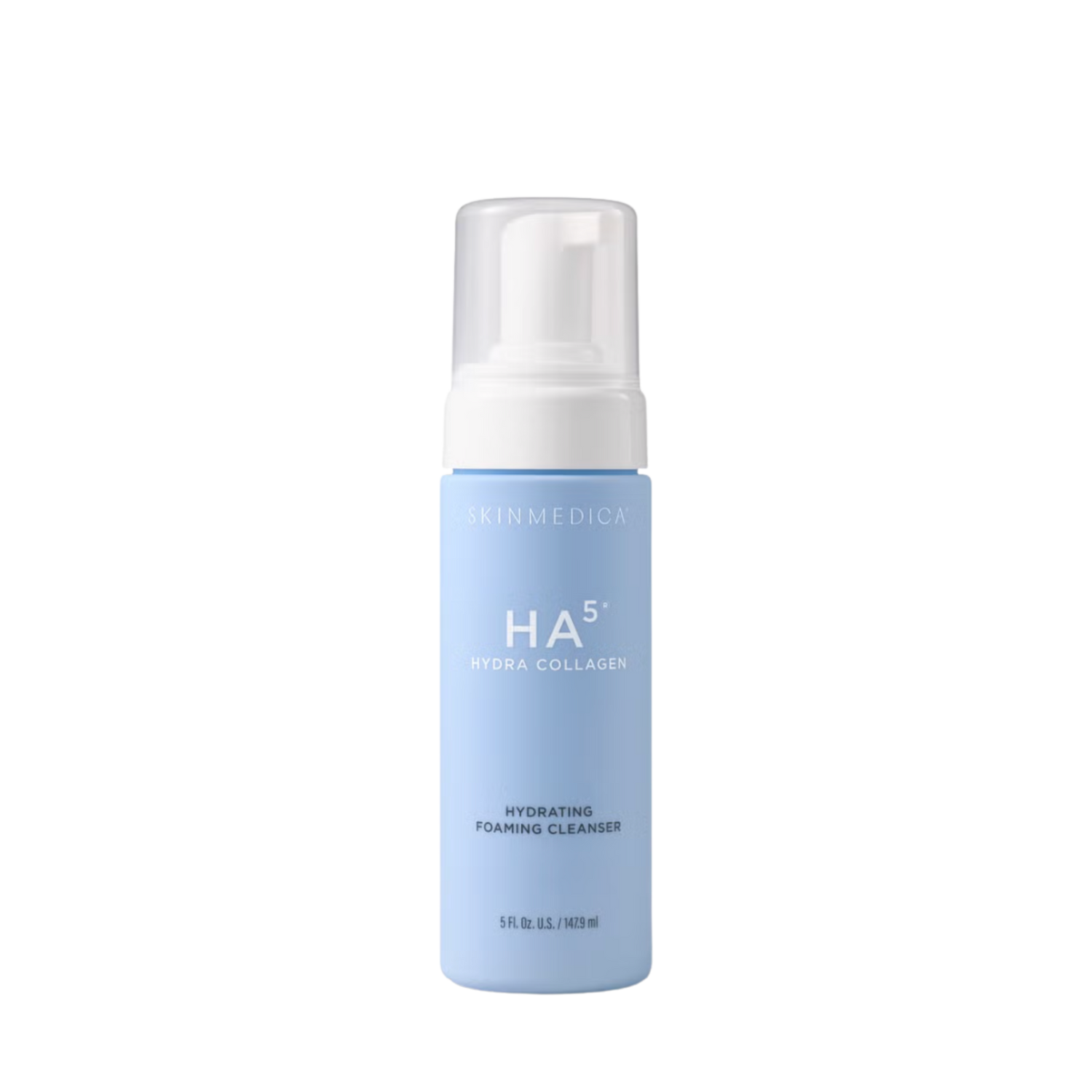 SkinMedica® HA5® Hydra Collagen Hydrating Foaming Cleanser in blue pump bottle