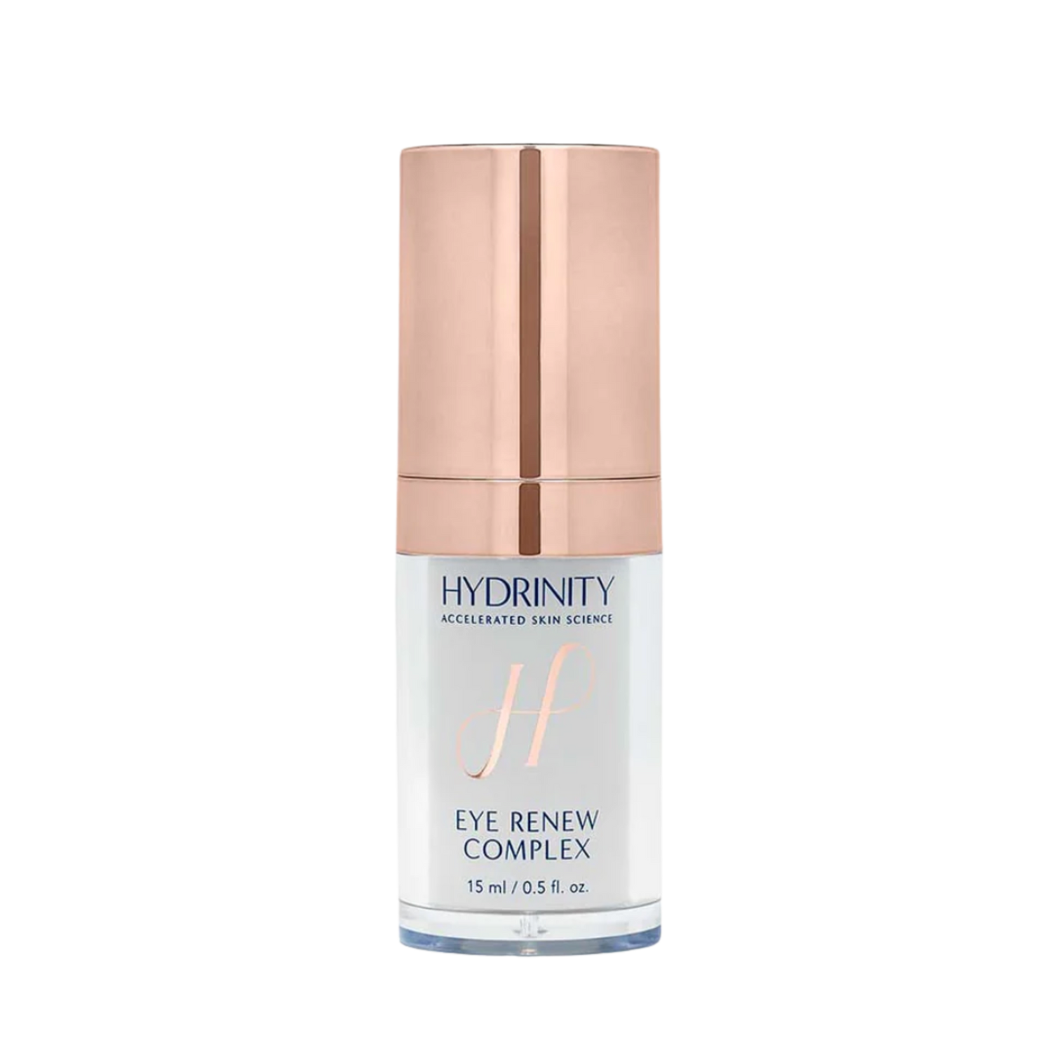 Hydrinity eye renew complex- A precision treatment designed for the eye area that combines advanced hyaluronic acid with PPM⁶ technology to smooth fine lines, reduce puffiness, and improve firmness around the eyes.