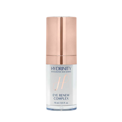 Hydrinity eye renew complex- A precision treatment designed for the eye area that combines advanced hyaluronic acid with PPM⁶ technology to smooth fine lines, reduce puffiness, and improve firmness around the eyes.