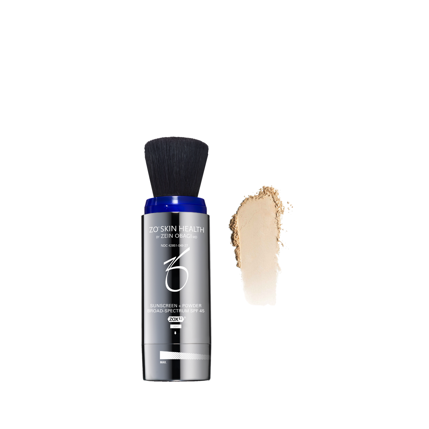 ZO Skin Health Powder SPF 45 Light available in Amarillo TX at Awaken Medical Aesthetics – sheer tinted mineral sunscreen for daily sun protection and light skin tones.