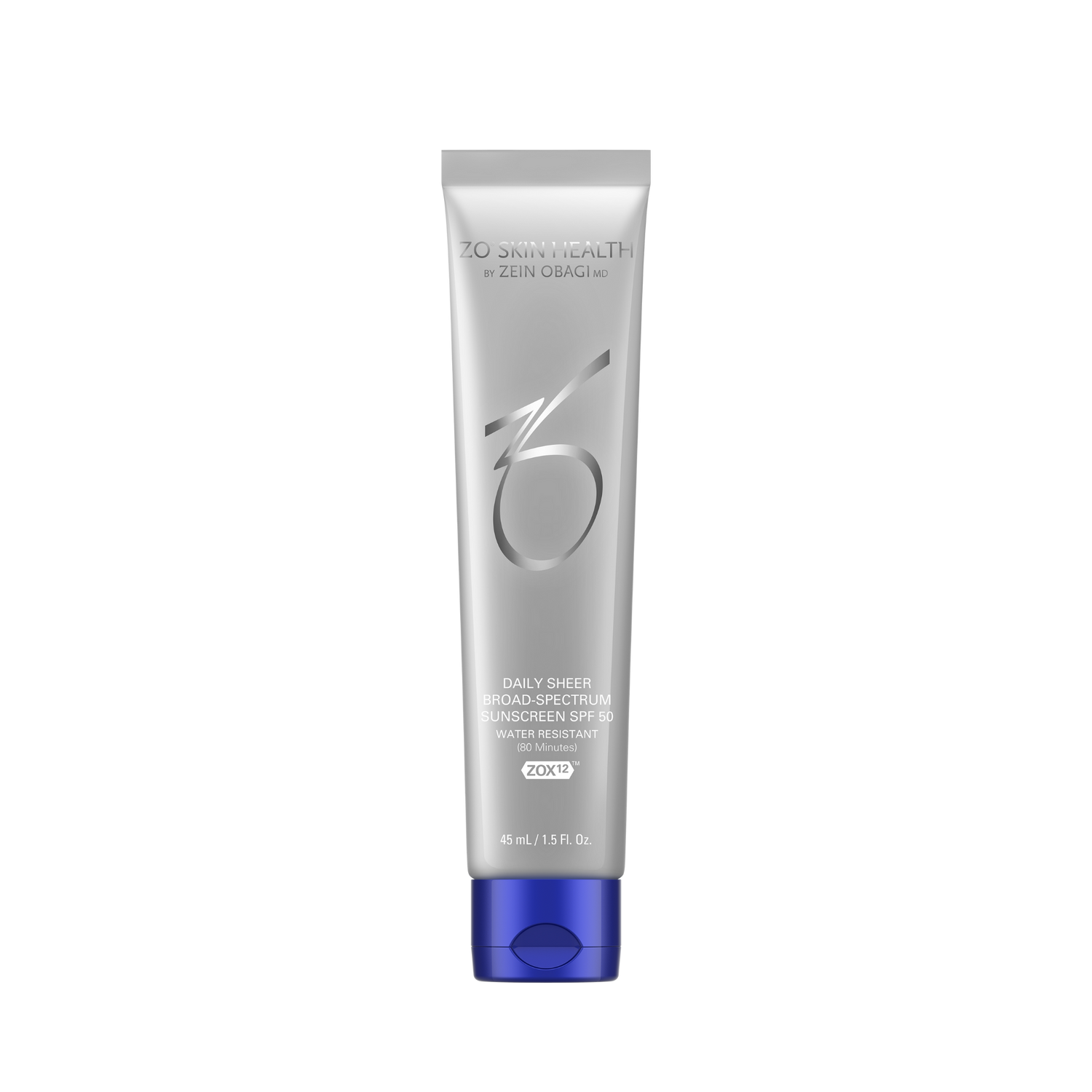 ZO Skin Health Daily Sheer Broad-Spectrum SPF 50 — a lightweight, matte-finish sunscreen that provides advanced UVA, UVB, and IR-A protection, available at Awaken Medical Aesthetics in Amarillo, Texas