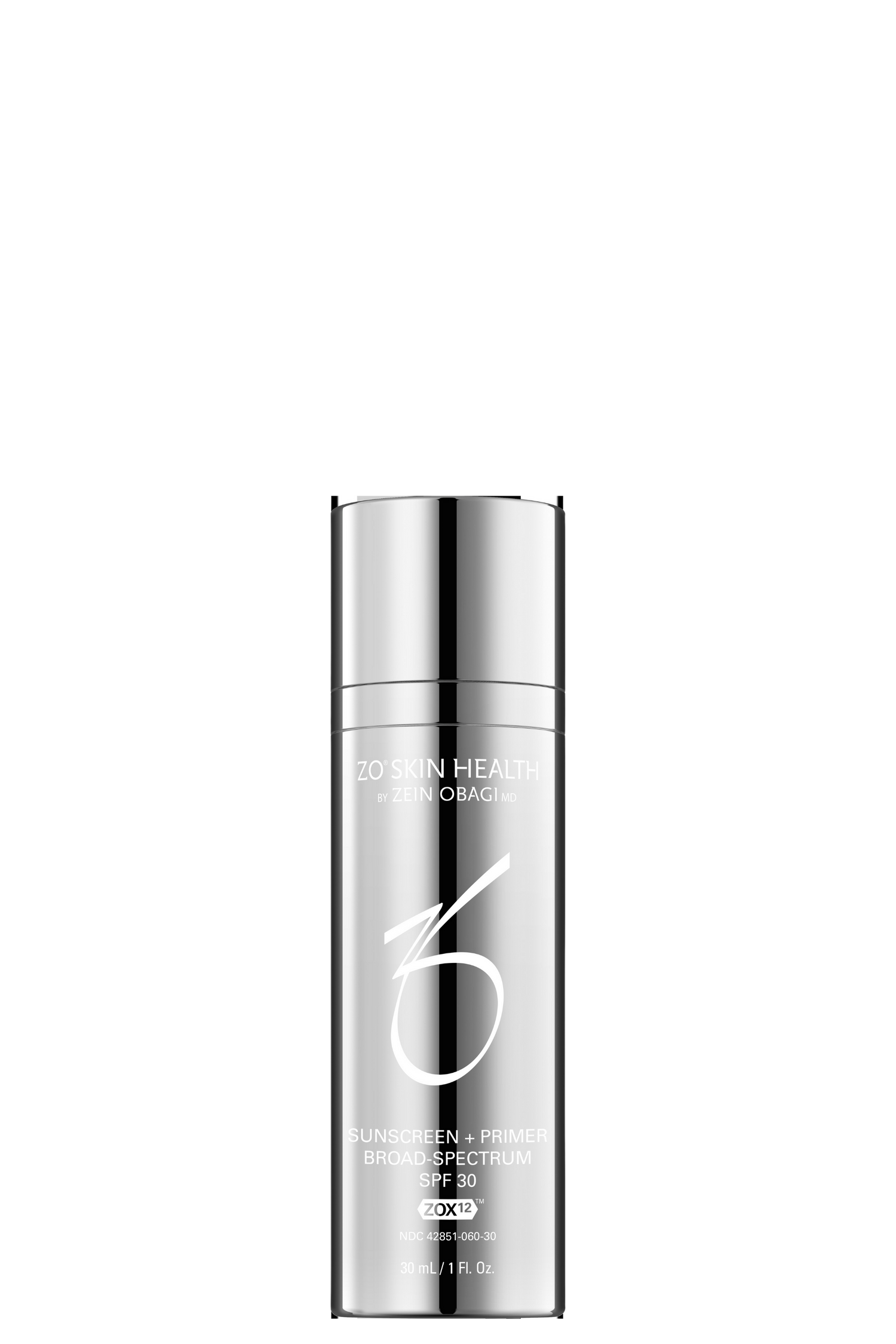 ZO Skin Health Sunscreen + Primer Broad-Spectrum SPF 30 — dual-action sun protection and makeup-base, available at Awaken Medical Aesthetics